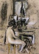 Edouard Vuillard Nude front of the fireplace oil